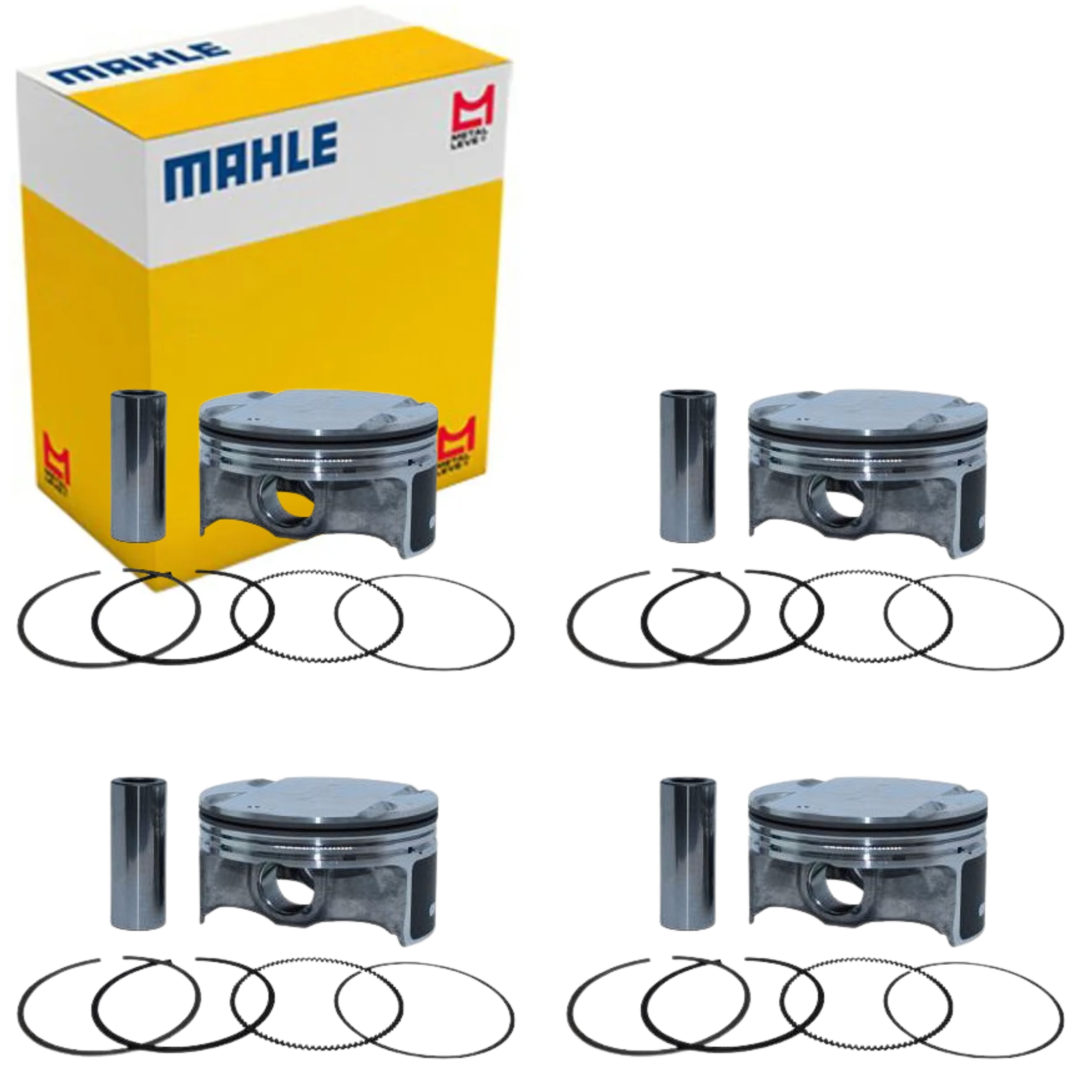 Jogo com 4 Pistões com Anéis STD - Mahle Metal Leve - P&A9724 STD