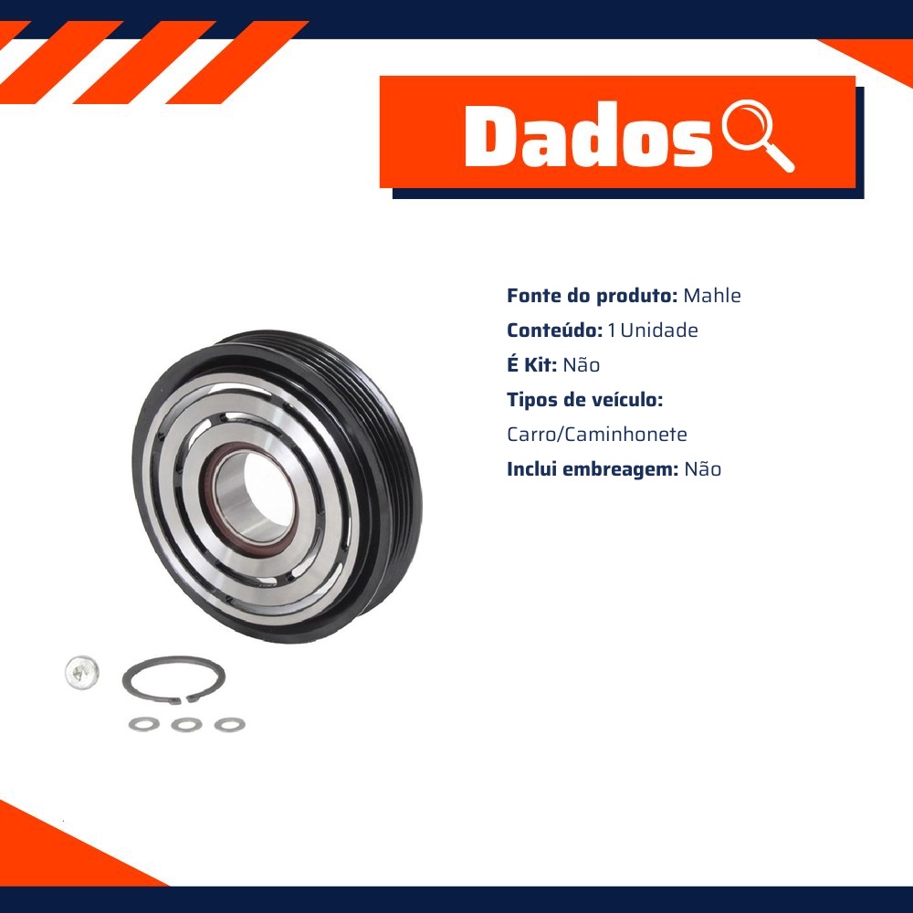 Polia do Compressor de Ar Condicionado - Mahle - ACPX 21 000P