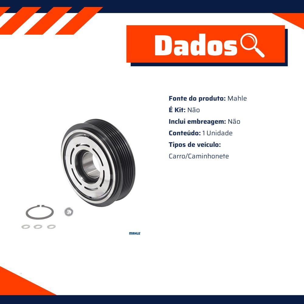 Polia do Compressor de Ar Condicionado - Mahle - ACPX 23