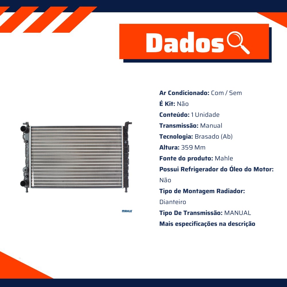 Radiador de Água - Mahle Behr - CR 130 001S