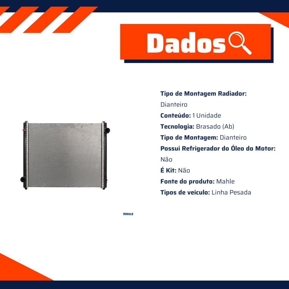 Radiador de Água - Mahle Behr - CR 2213 000P