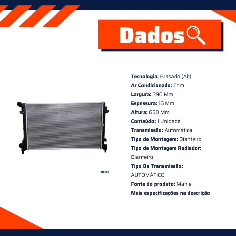 Radiador de Água - Mahle Behr - CR 2572 000S