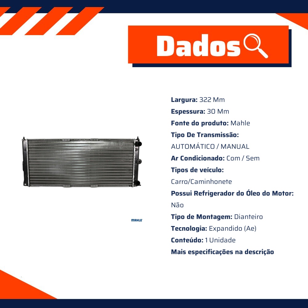 Radiador de Água - Mahle Behr - CR 349 000S