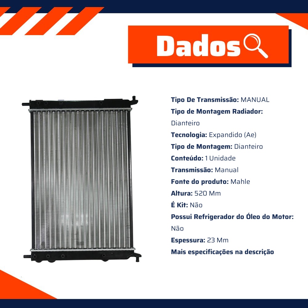 Radiador de Água - Mahle Behr - CR 646 000S