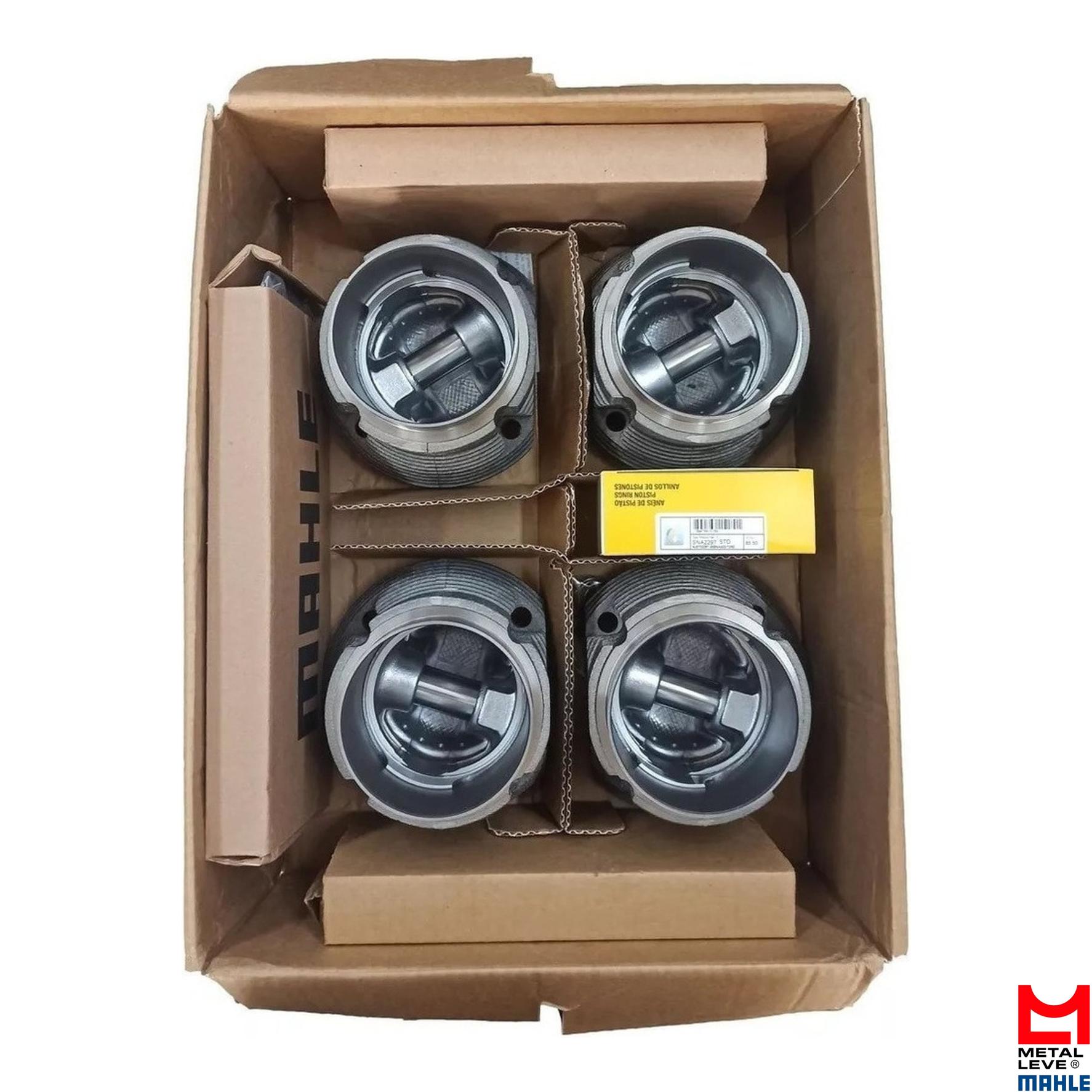 4 Super Kit Para Motor Std - Mahle Metal Leve - SUK1312 STD