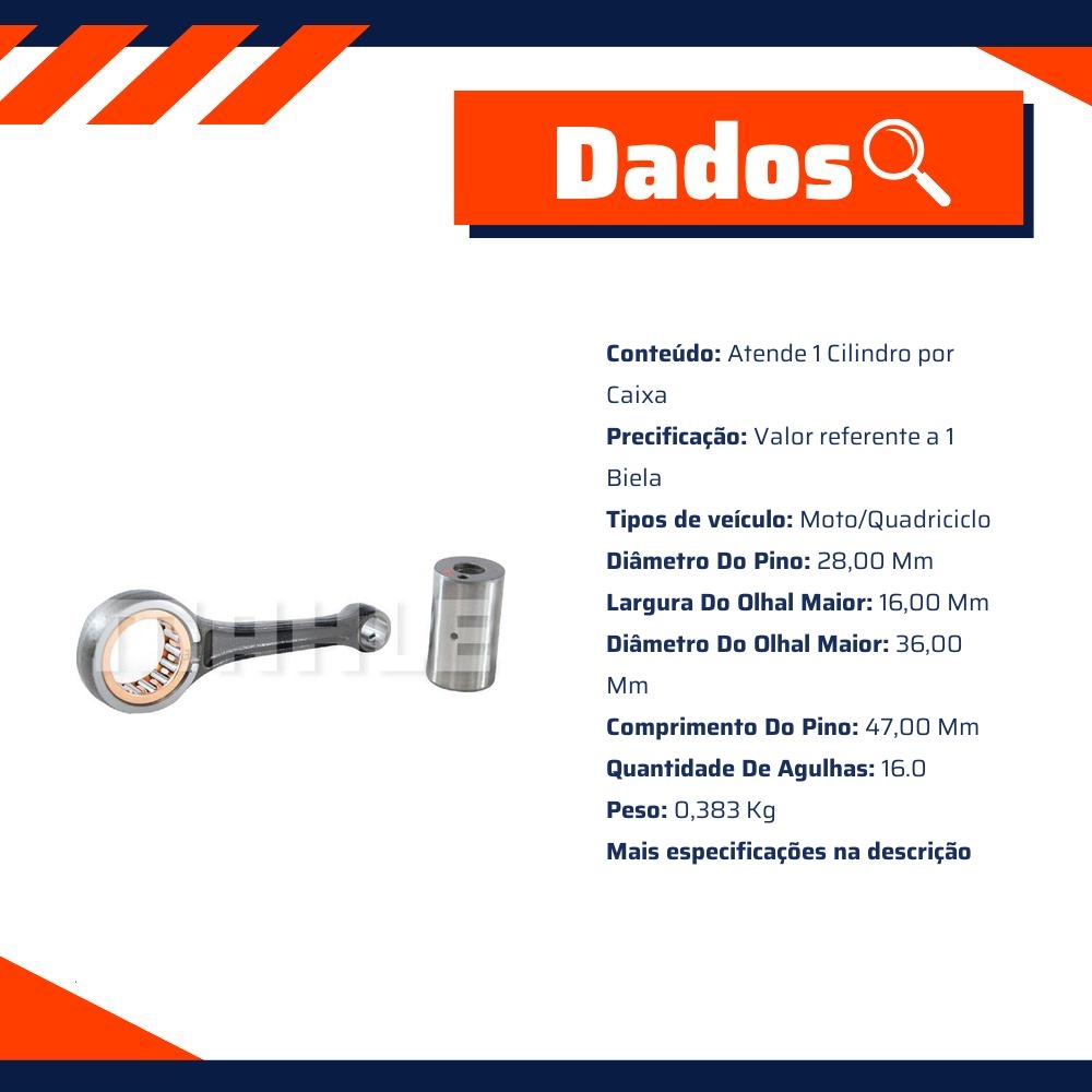 Biela - Mahle Metal Leve - BL-9825