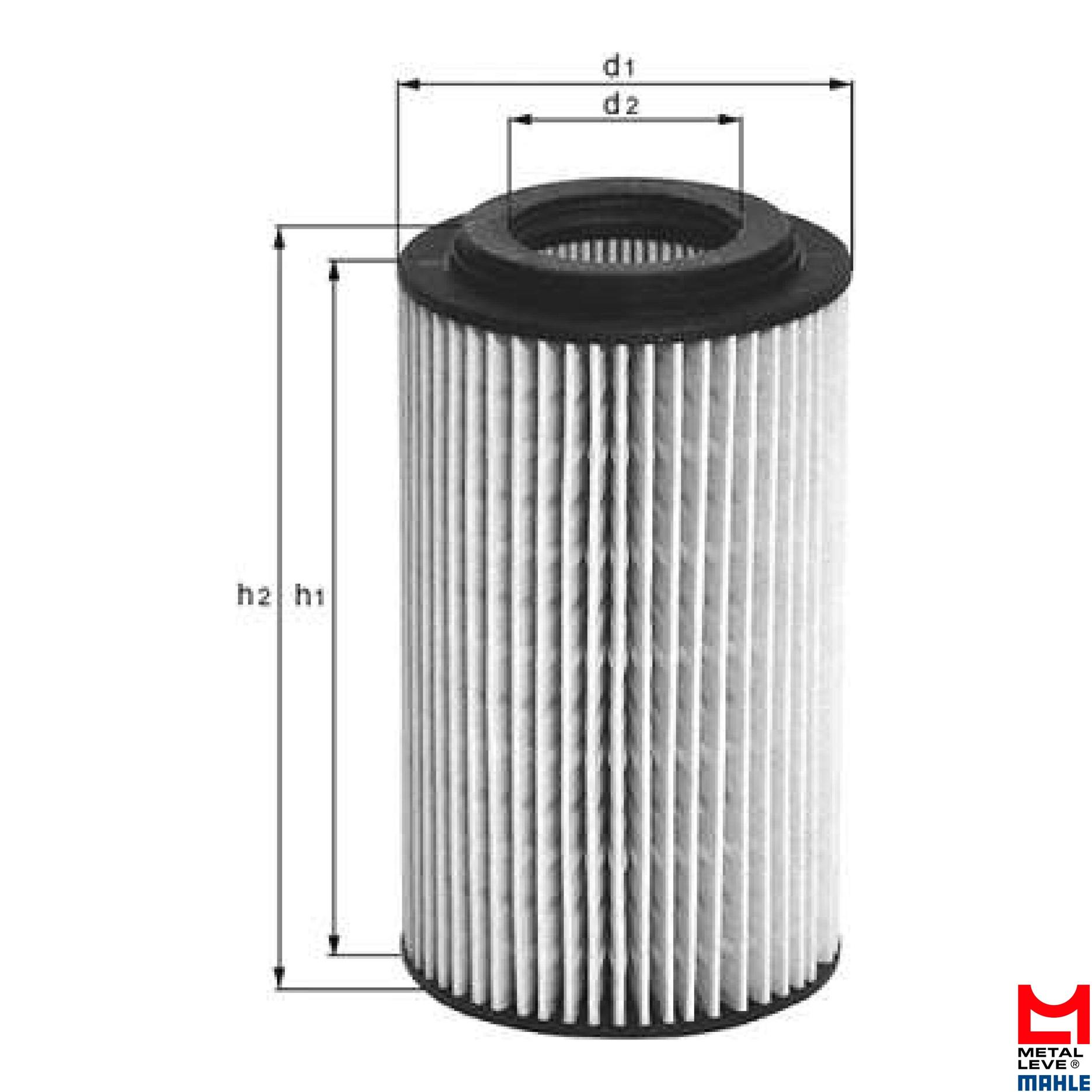 Filtro de Óleo Lubrificante - Mahle Metal Leve - OX1027D