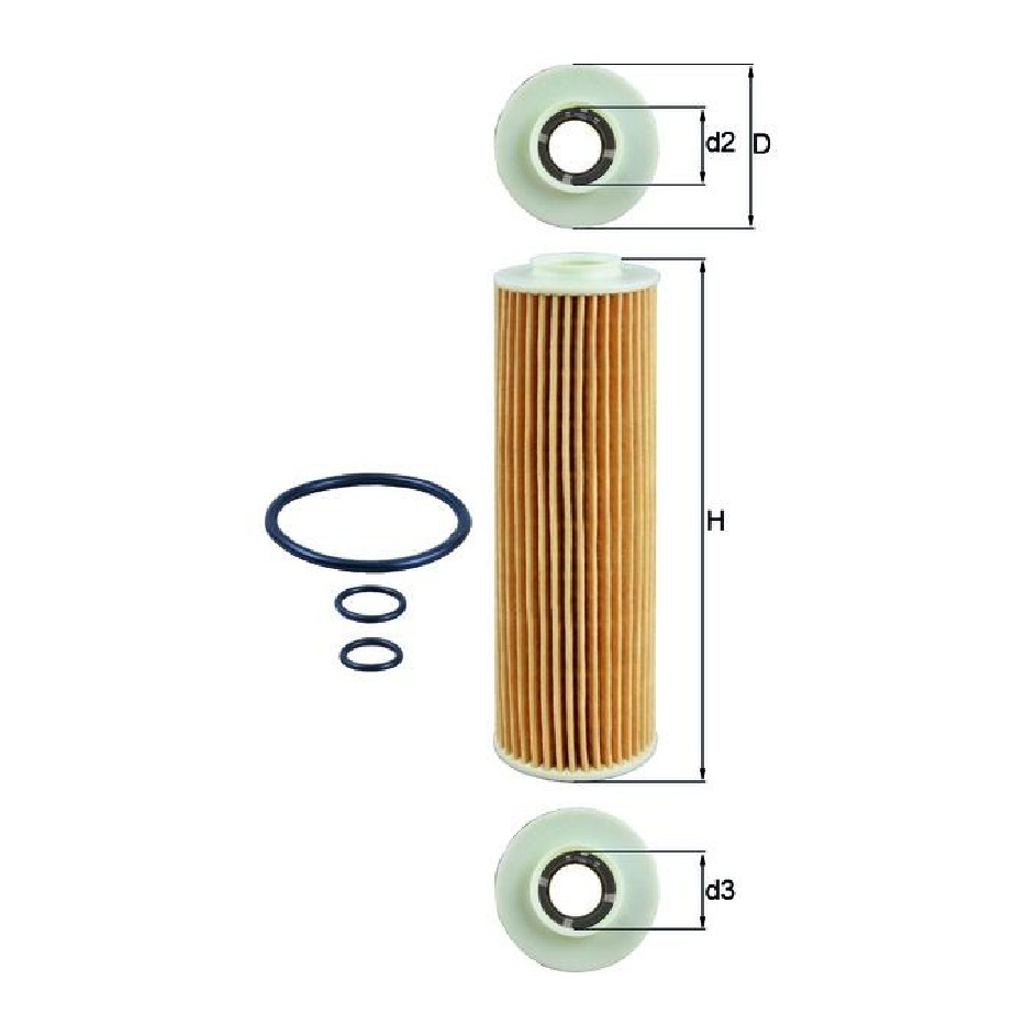 Filtro de Óleo Lubrificante - Mahle Metal Leve - OX183/5D