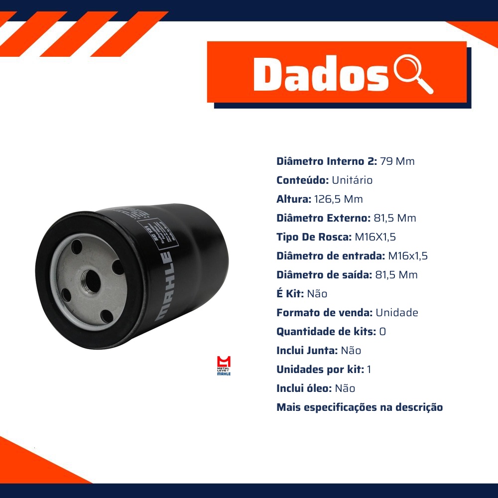 Filtro Blindado de Combustível - Mahle Metal Leve - KC131