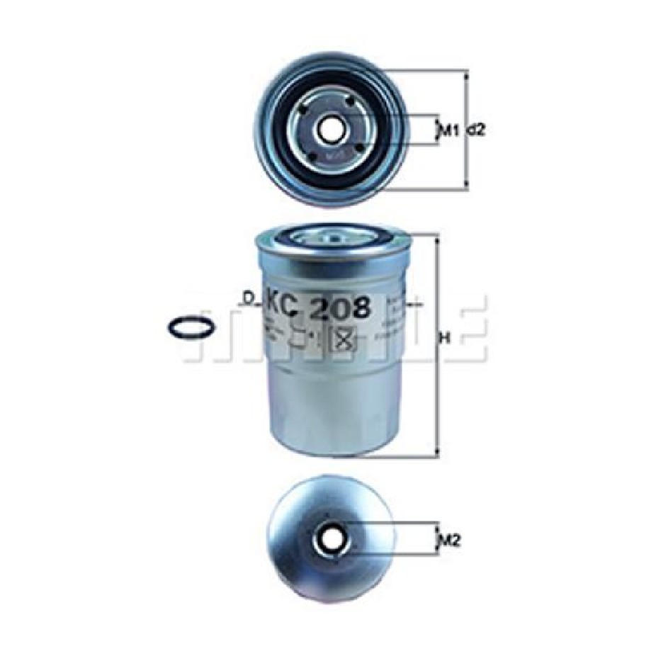 Filtro Blindado de Combustível para Mitsubishi Pajero Full - Mahle Metal Leve - KC208