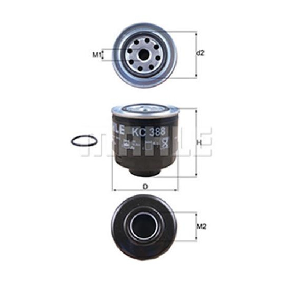Filtro Blindado de Combustível para Mitsubishi L200 - Mahle Metal Leve - KC388/D