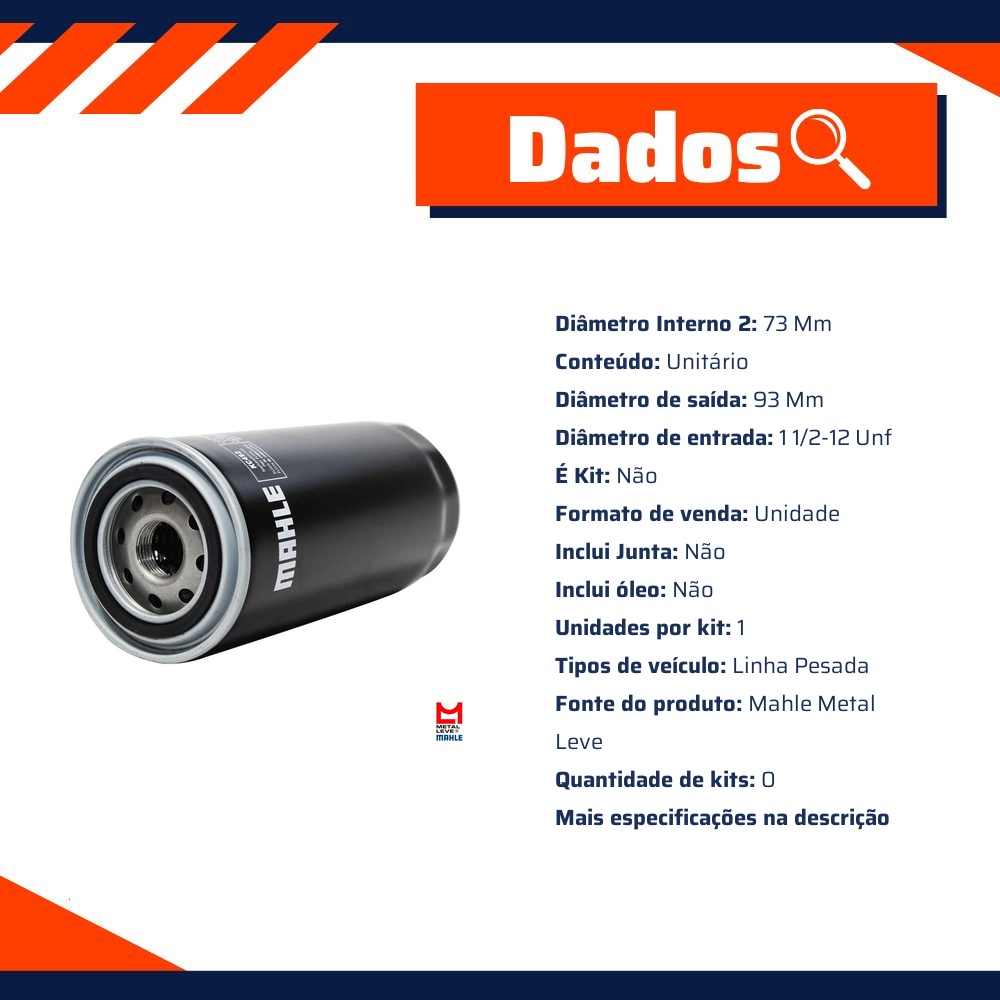 Filtro Blindado de Combustível - Mahle Metal Leve - KC492