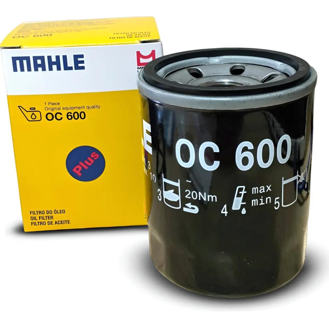 Filtro Blindado de Óleo Lubrificante - Mahle Metal Leve - OC600 PLUS