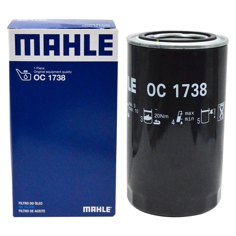 Filtro Blindado de Óleo Lubrificante para Ford F-750 - Mahle Metal Leve - OC1738