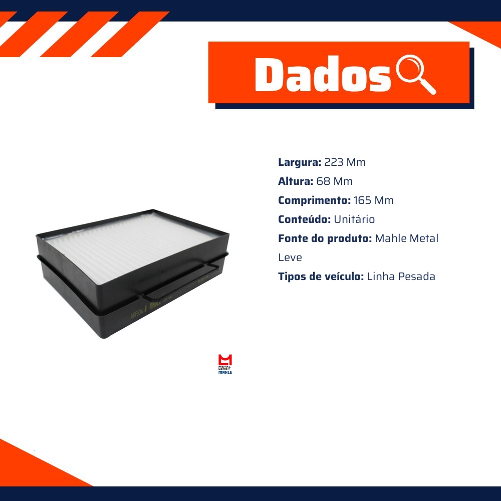 FIltro de Ar Condicionado Cabine - Mahle Metal Leve - LA432