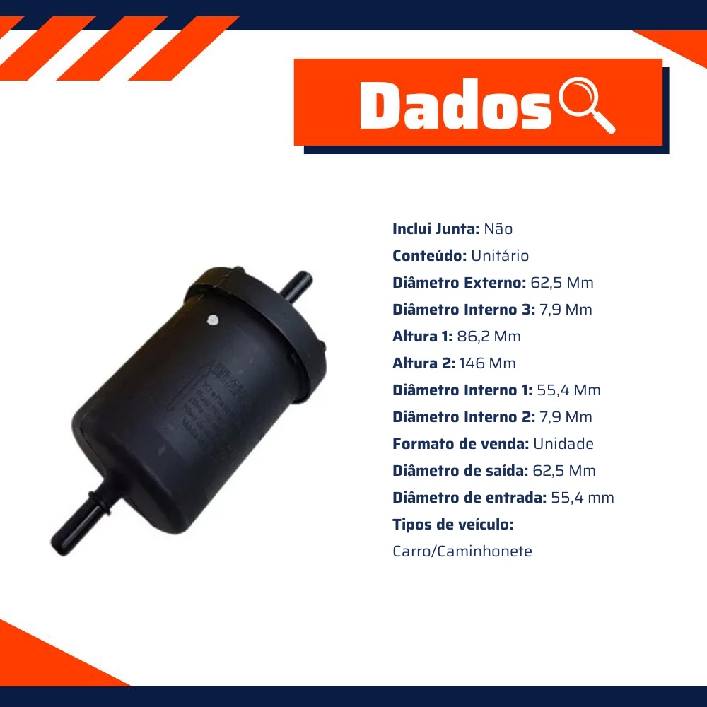 Filtro Blindado de Combustível - Mahle Metal Leve - KL939