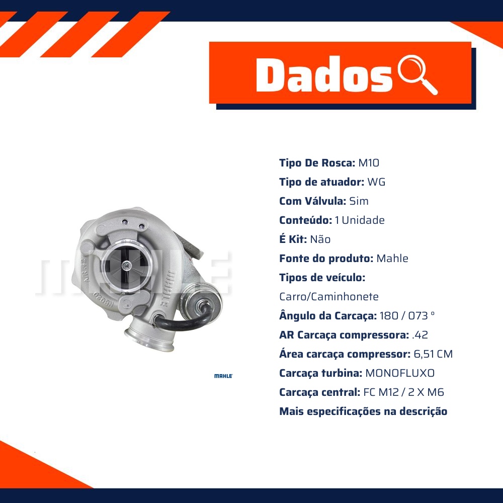 Turbocompressor para Ford F-250 - Mahle - TC0130110