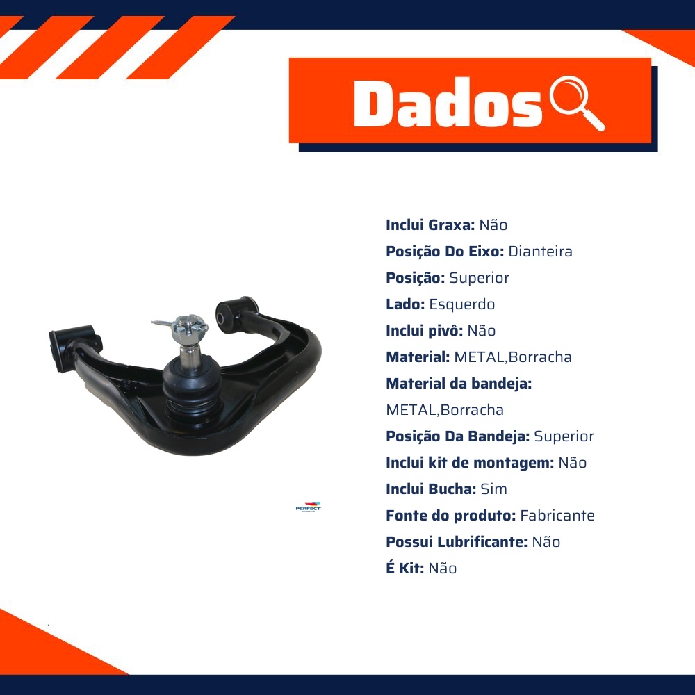 Bandeja Suspensão Superior Esquerdo - Perfect - BDJ2055