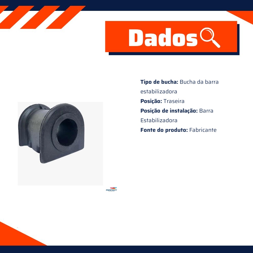 Bucha da Barra Estabilizadora Traseira para Ford Fusion - Perfect - BCH0244