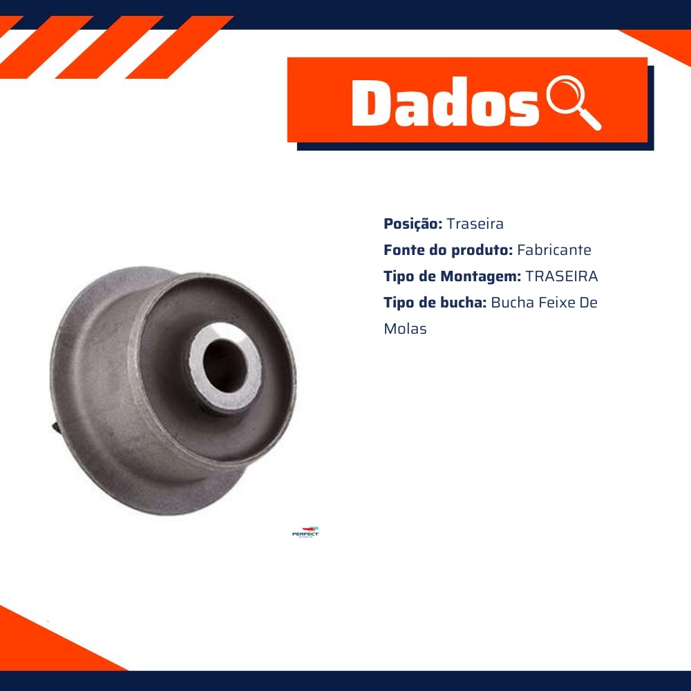 Bucha do Feixe de Molas Traseira para Ford Ranger - Perfect - BCH0202