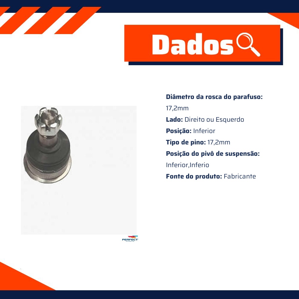 Pivo Suspensão Inferior Direito ou Esquerdo para Jeep Cherokee - Perfect - PVI2400