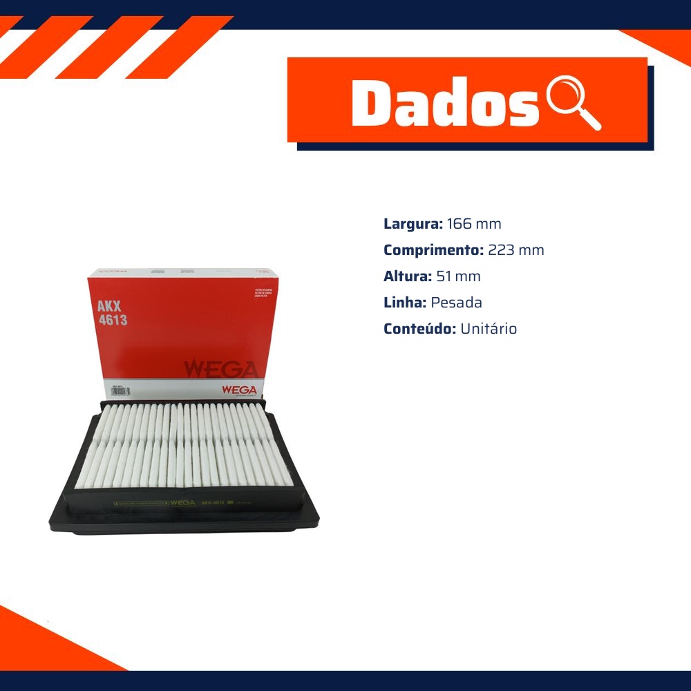 FIltro de Ar Condicionado Cabine - Wega - AKX4613
