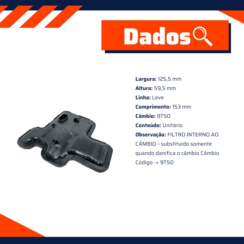 Filtro de Óleo do Câmbio Automático para Chevrolet Equinox - Wega - WFC-241