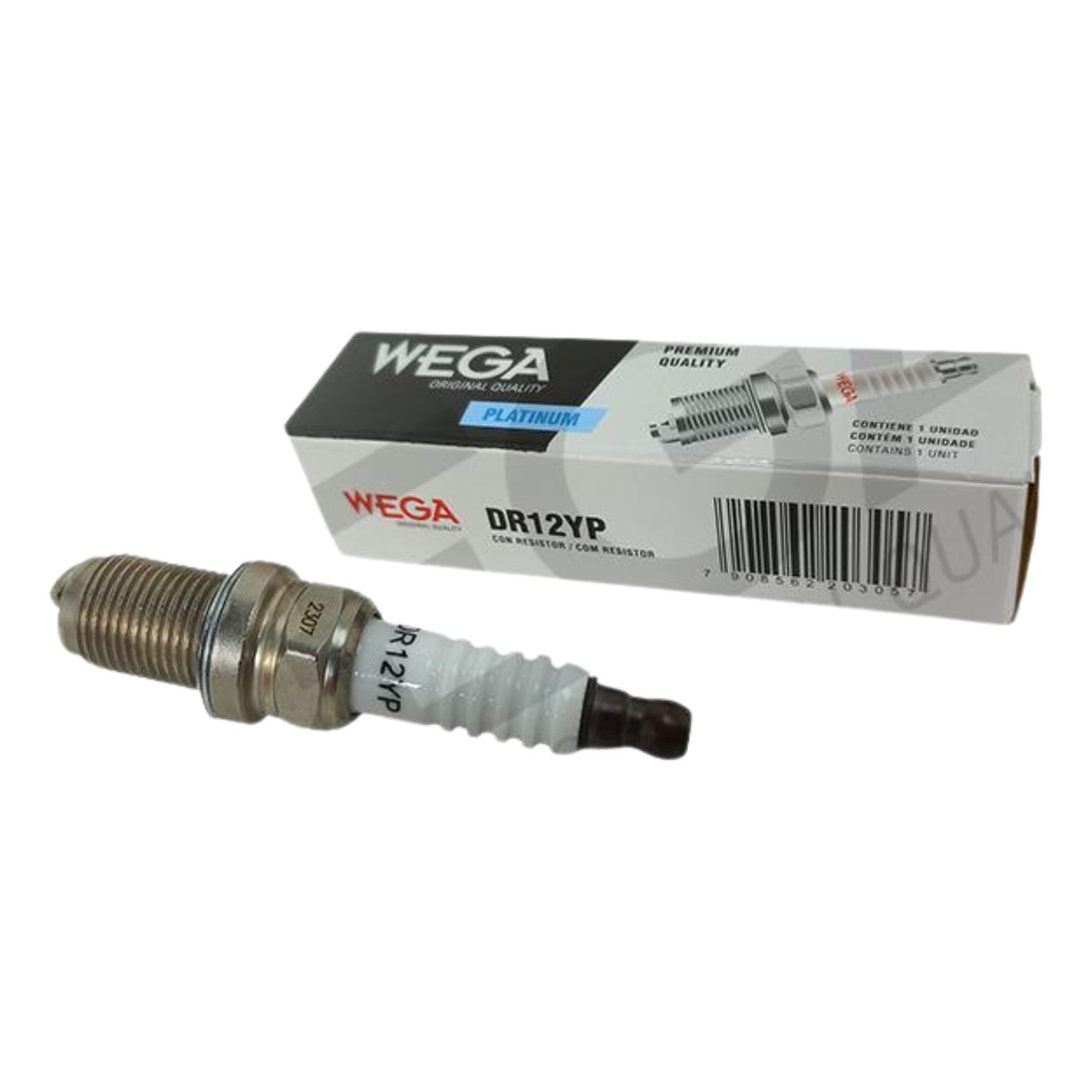 Vela de Ignição Platina para Chery Celer e Tiggo 2 - Wega - DR12YP