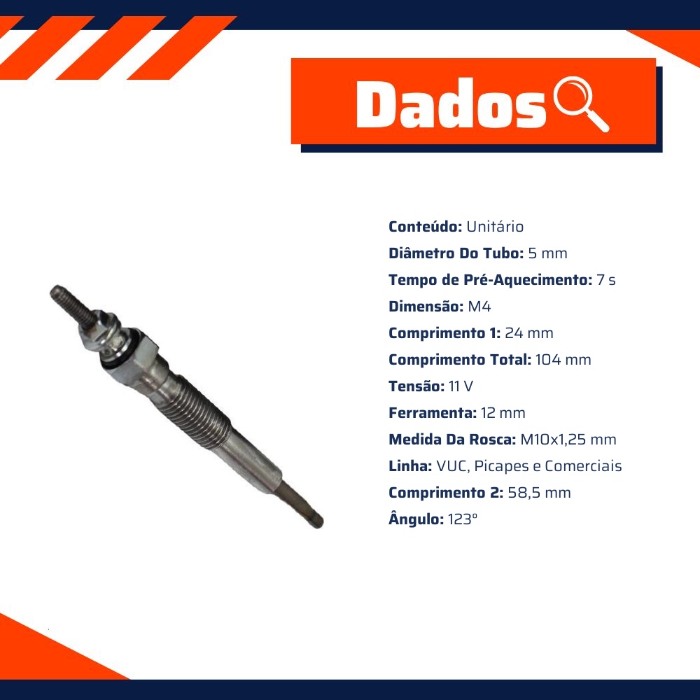 Vela Aquecedora para Toyota Hilux - Wega - JA117TO
