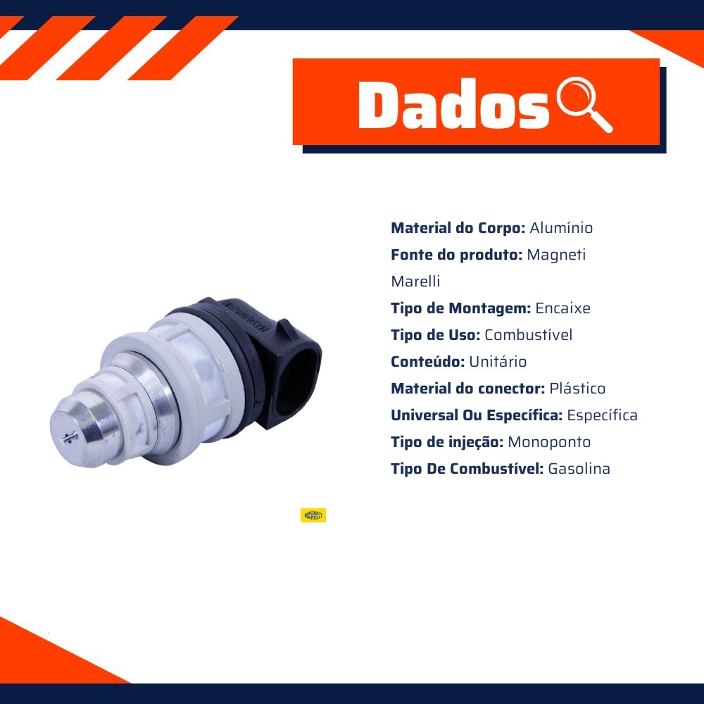 Injetor De Combustível - Magneti Marelli - 50100202RI
