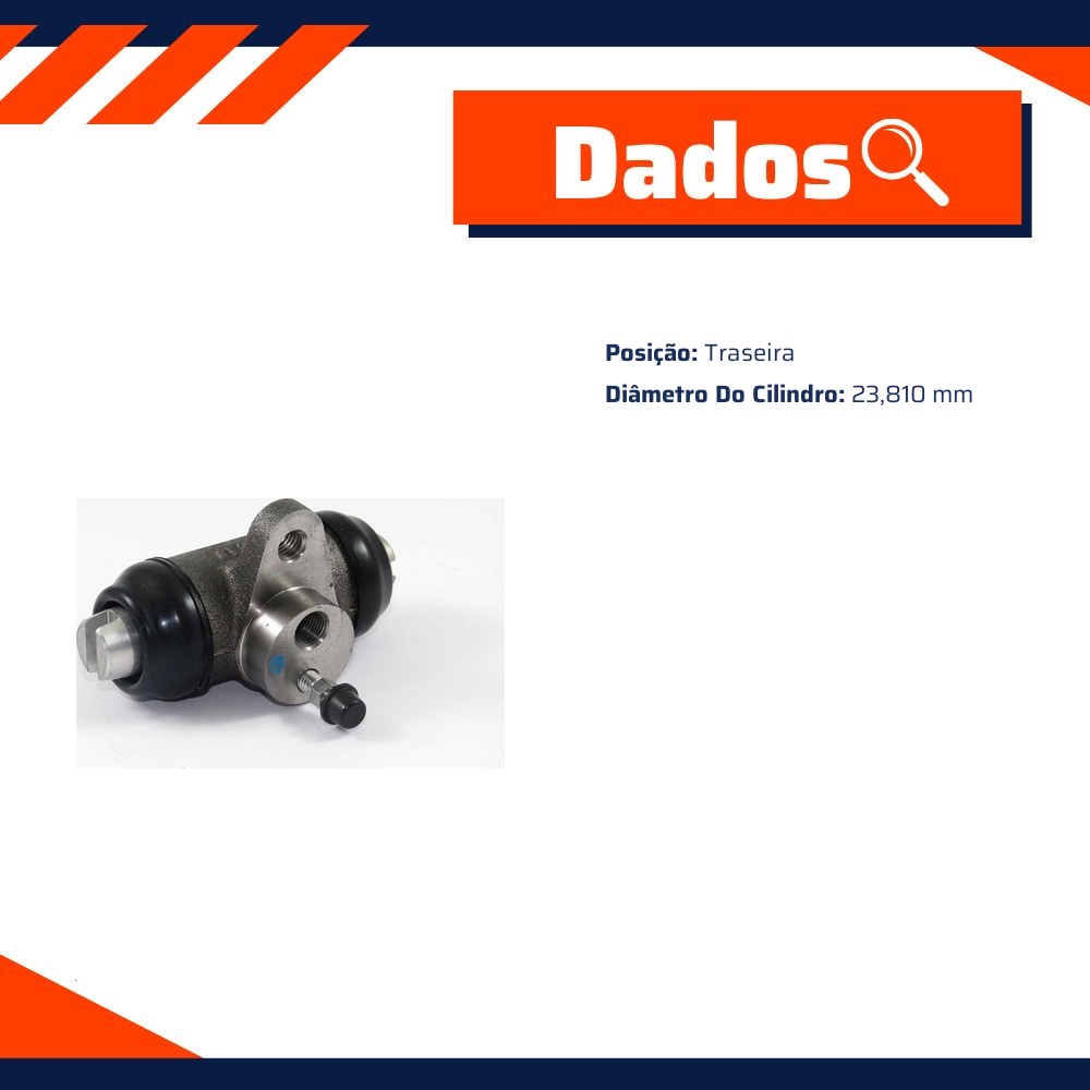 Cilindro de Roda Traseiro para Volkswagen Kombi - Controil - C-3366
