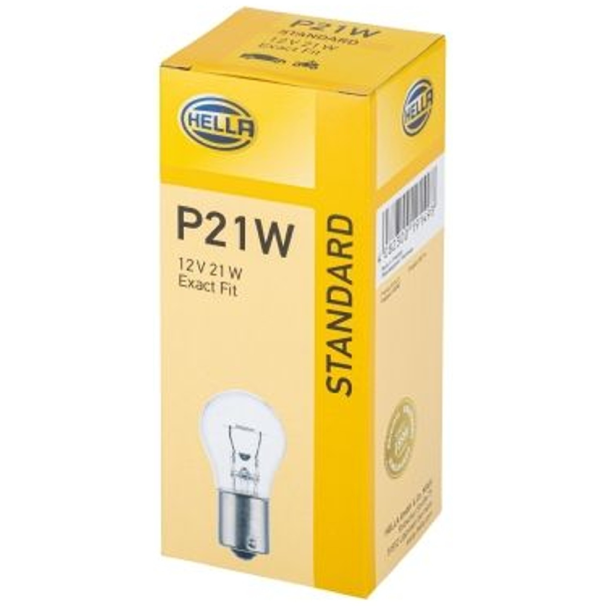 Kit 10 Lâmpadas Freio Posição P21W 12V 21W BA15s Pingo - Hella - 7506