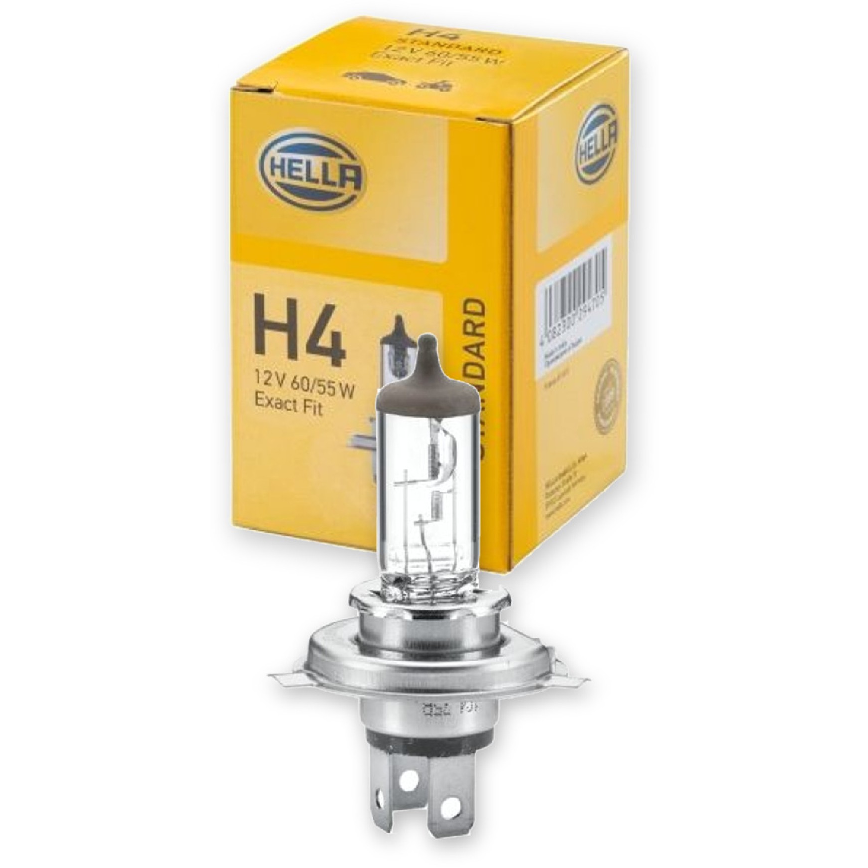 Lâmpada Farol Alto Baixo H4 12V 60/55W Halógena - Hella - H4
