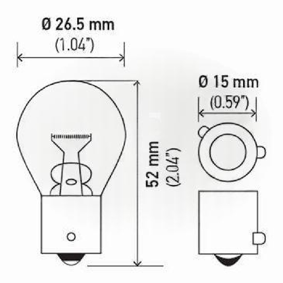 Kit 10 Lâmpadas Pisca Seta P21W 12V 21W BAU15s Pingo - Hella - 7507