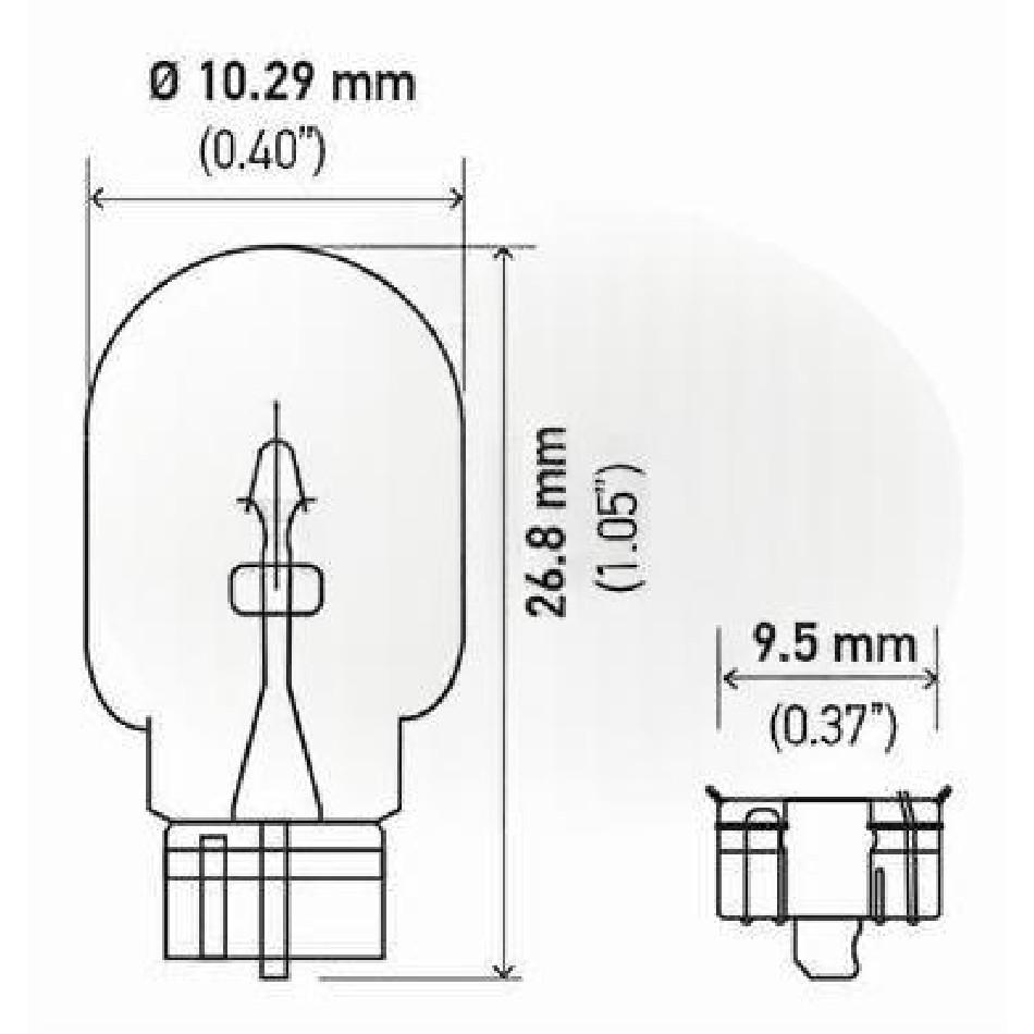 Kit 10 Lâmpadas Posição Painel W5W 12V 5W Pinguinho - Hella - 2825