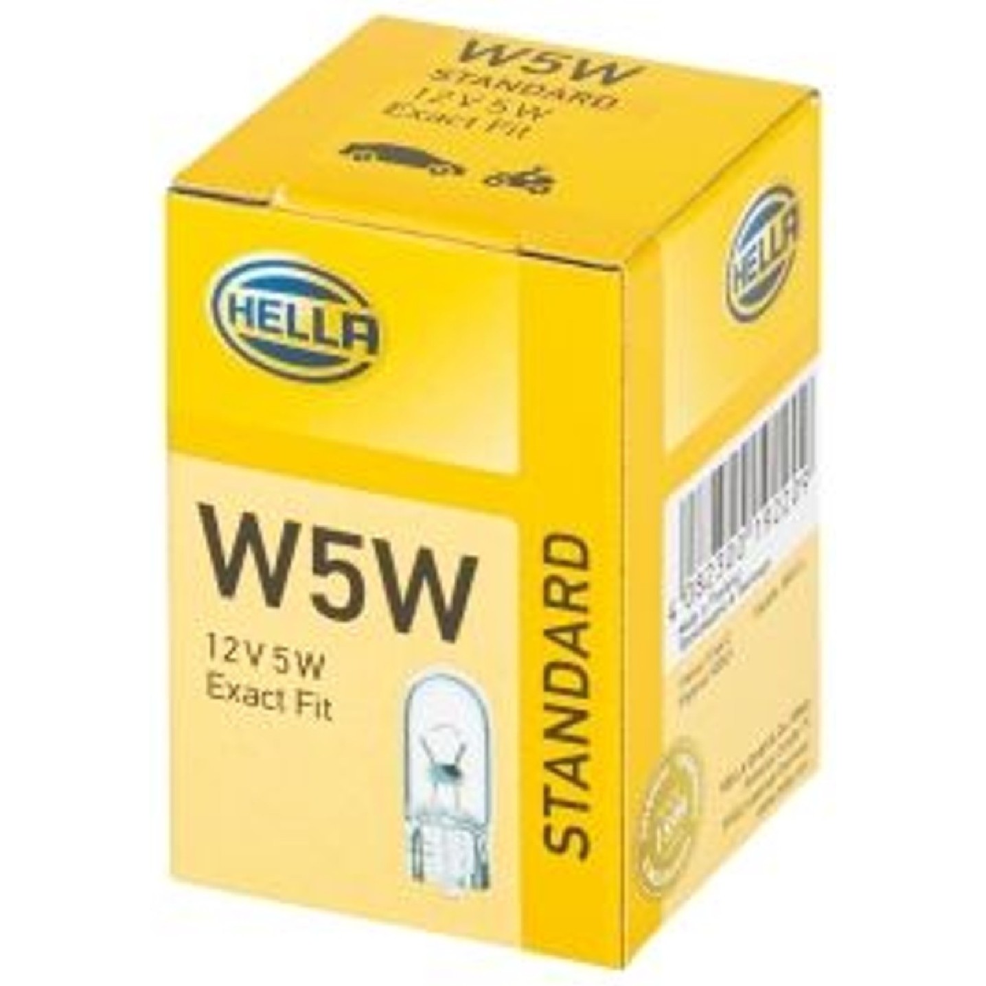 Kit 10 Lâmpadas Posição Painel W5W 12V 5W Pinguinho - Hella - 2825