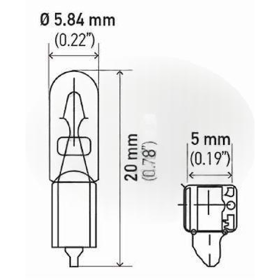 Kit 10 Lâmpadas Posição Painel W1.2W 12V W2x4.6d - Hella - 2721