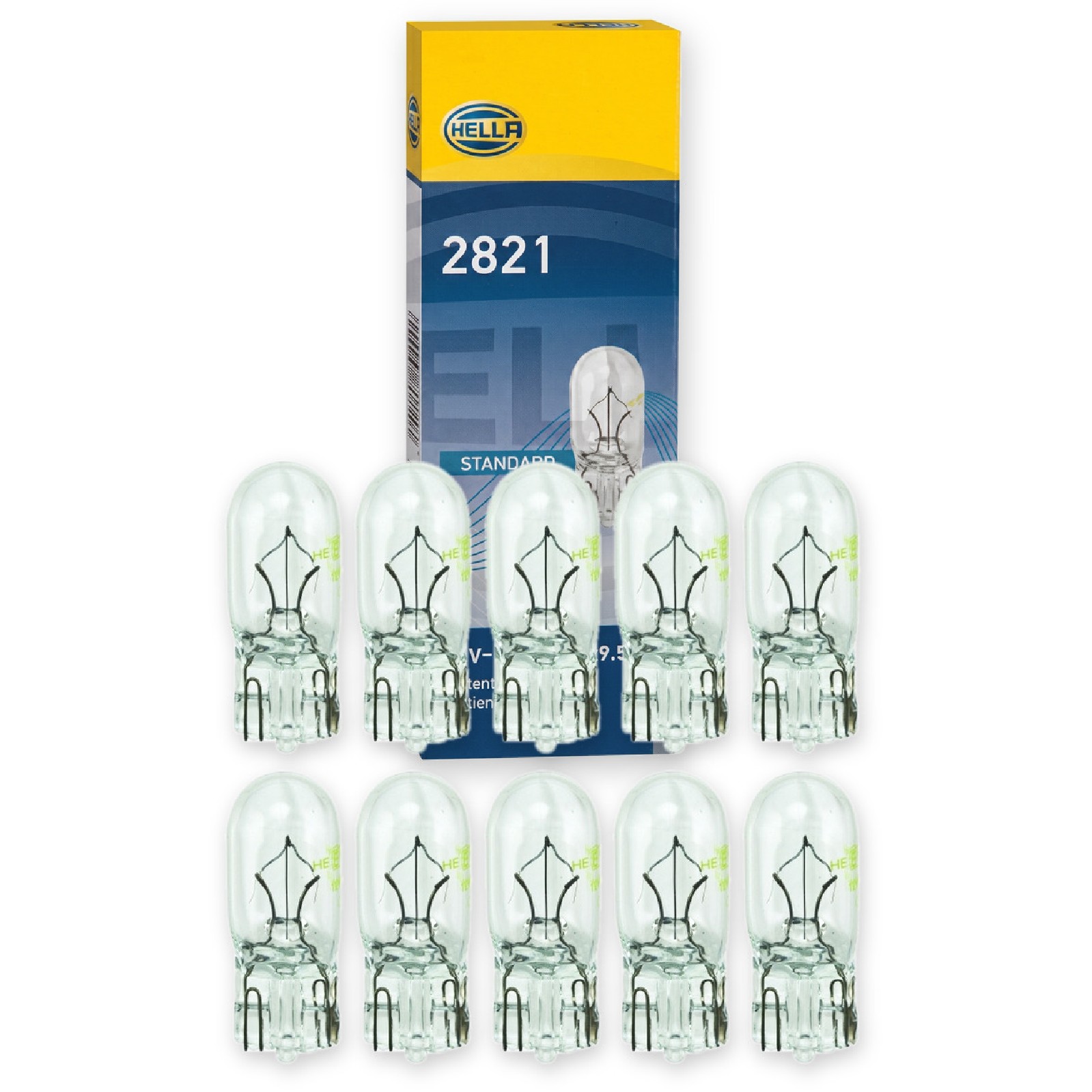 Kit 10 Lâmpadas Posição Painel W3W 12V 3W Pingo - Hella - 2821