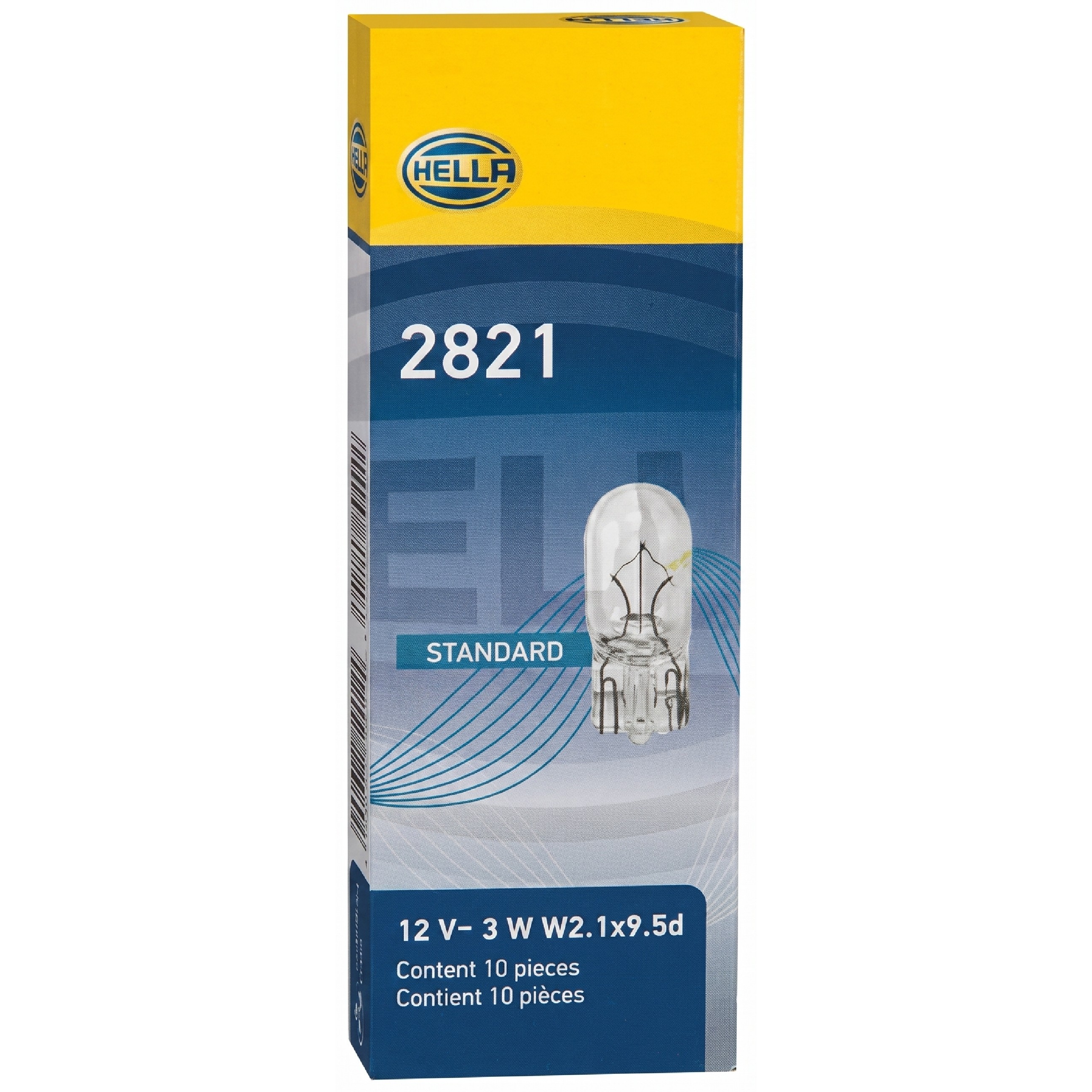 Kit 10 Lâmpadas Posição Painel W3W 12V 3W Pingo - Hella - 2821