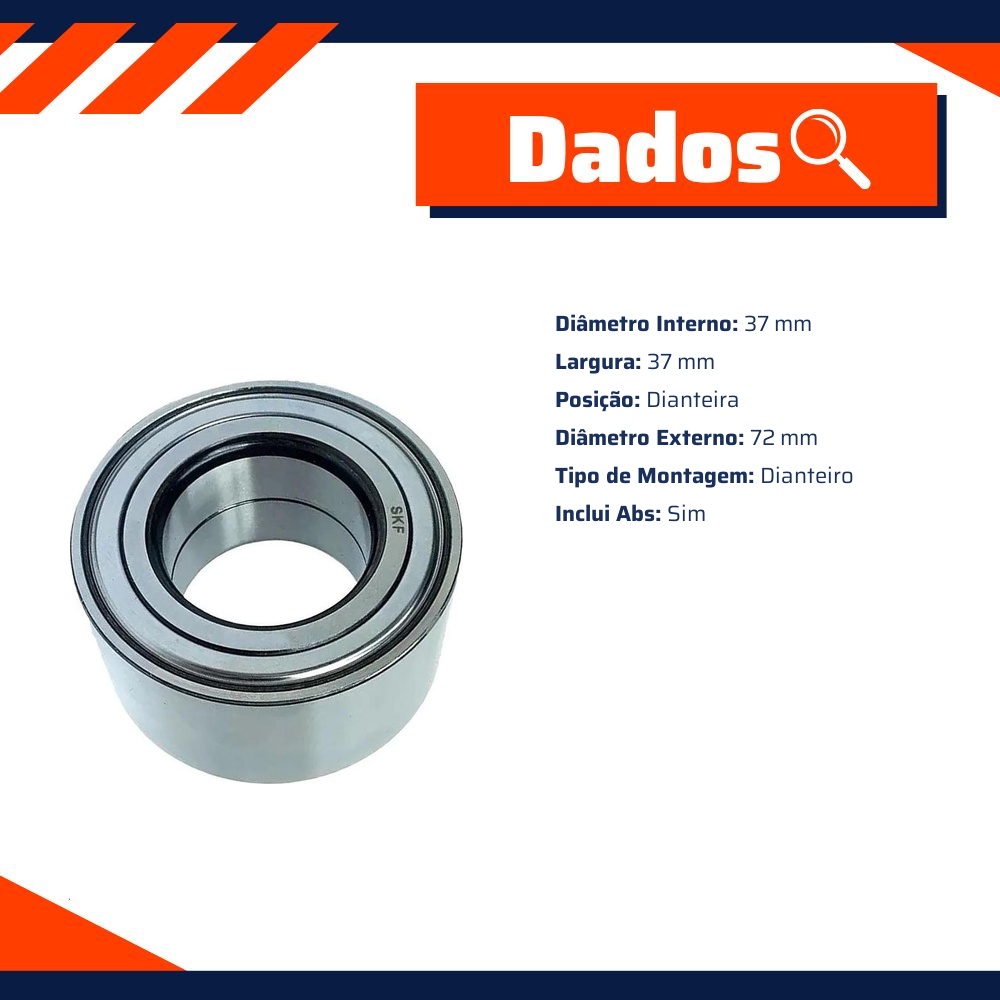 Rolamento de Roda Dianteiro - SKF - VKBC 3539