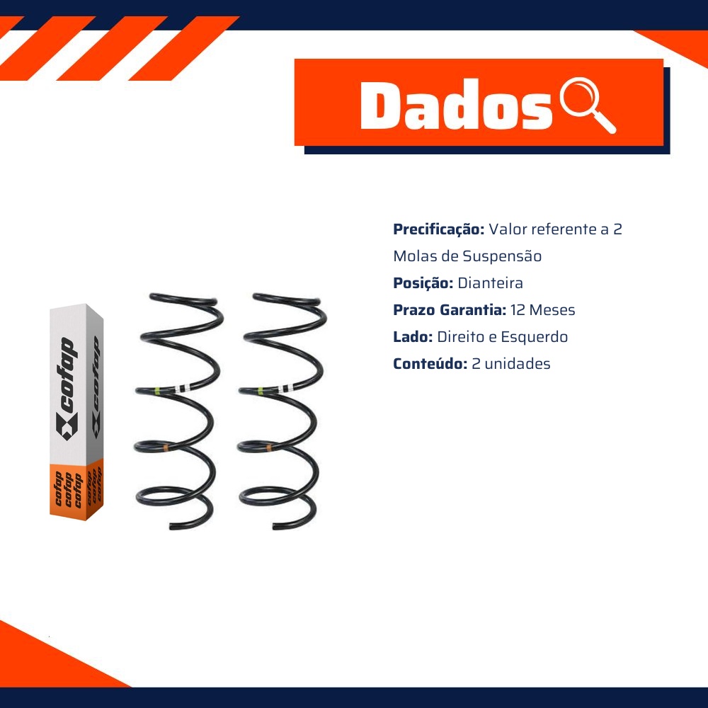 Par Mola Suspensão Dianteira para Fiat Palio - Cofap - MC.EFIAT125