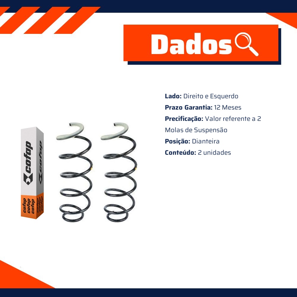 Par Mola Suspensão Dianteira para Citroen C4 Lounge - Cofap - MC.ECIT1004