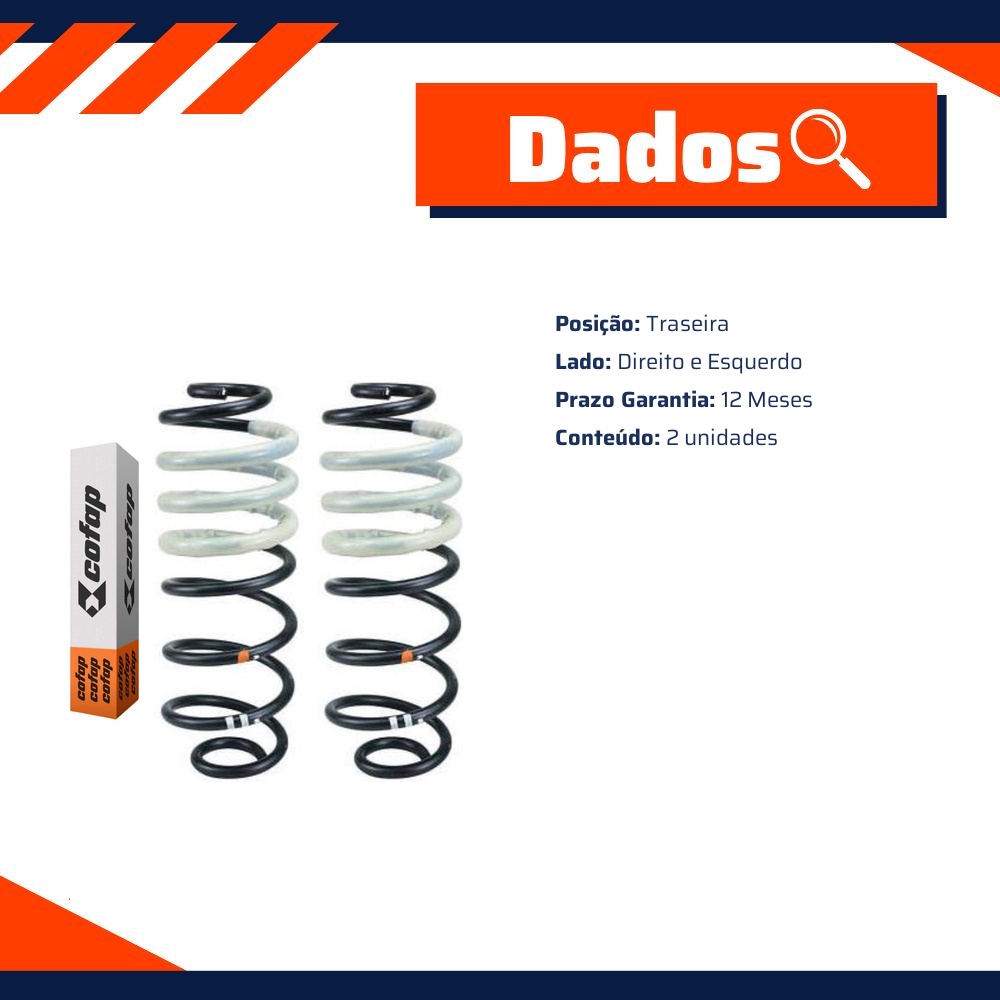 Par Mola Suspensão Traseira para Fiat Toro - Cofap - MC.EFIAT316