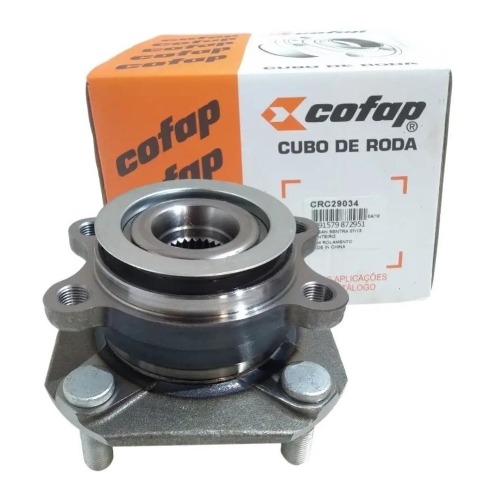 Cubo de Roda Dianteiro Direito ou Esquerdo 4 Furos com Rolamento e ABS para Nissan Sentra - Cofap - CRC29034