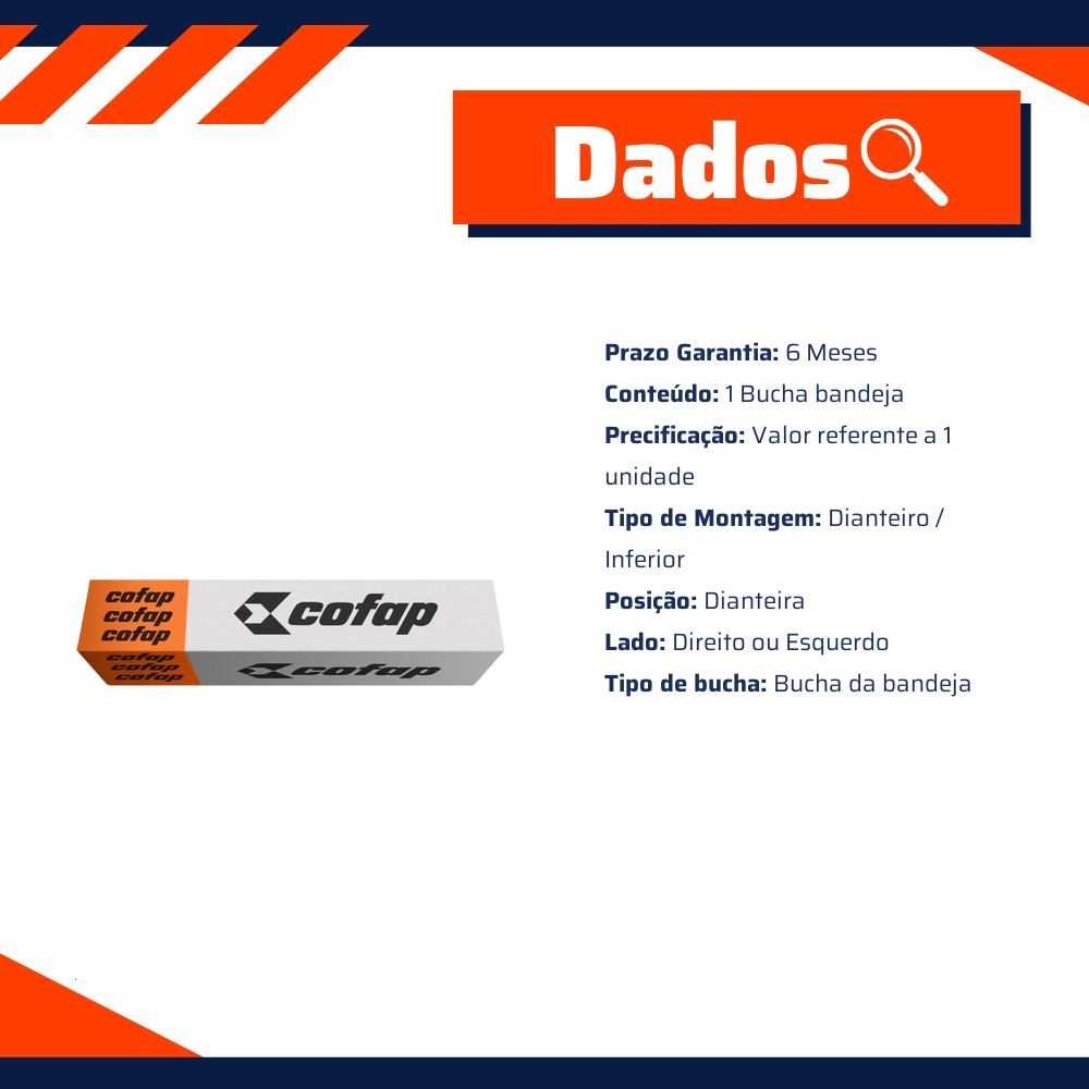 Bucha Bandeja Dianteira Inferior para Fiat Ducato - Cofap - BUC03080