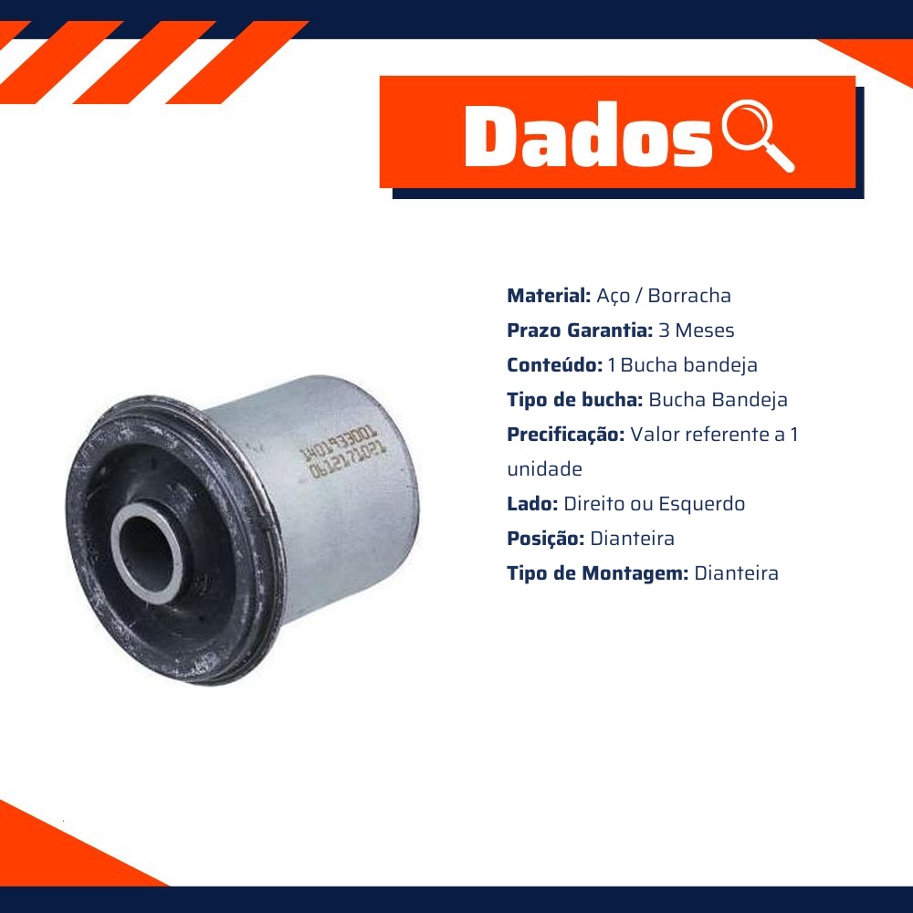 Bucha Bandeja Dianteira Direita ou Esquerda para Toyota Hilux e Hilux SW4 - Cofap - BUC22122