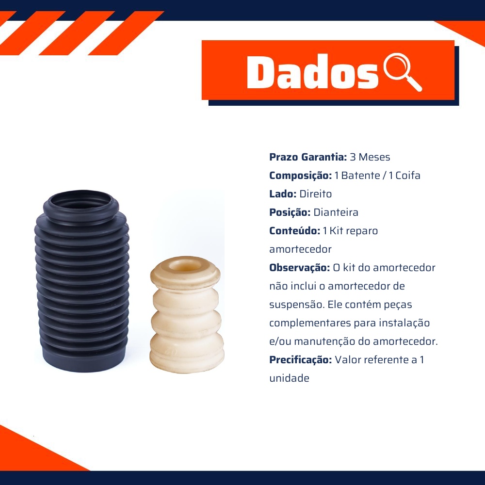 Kit Reparo Amortecedor Dianteiro Direito Ou Esquerdo - Cofap - KSC39102S