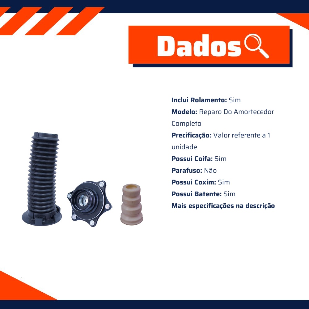 Kit Reparo Amortecedor Dianteiro Direito para Honda CR-V - Cofap - TKC10110