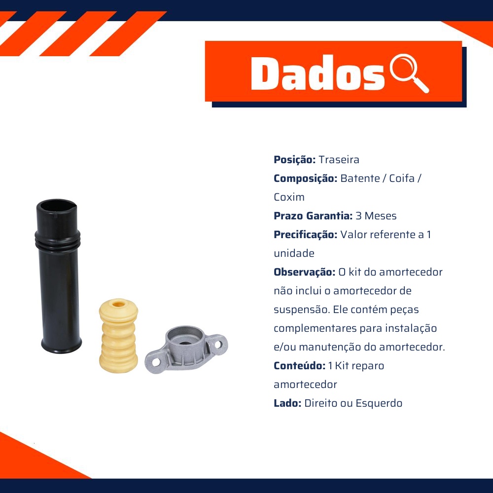 Kit Reparo Amortecedor Traseiro - Cofap - TKC17117