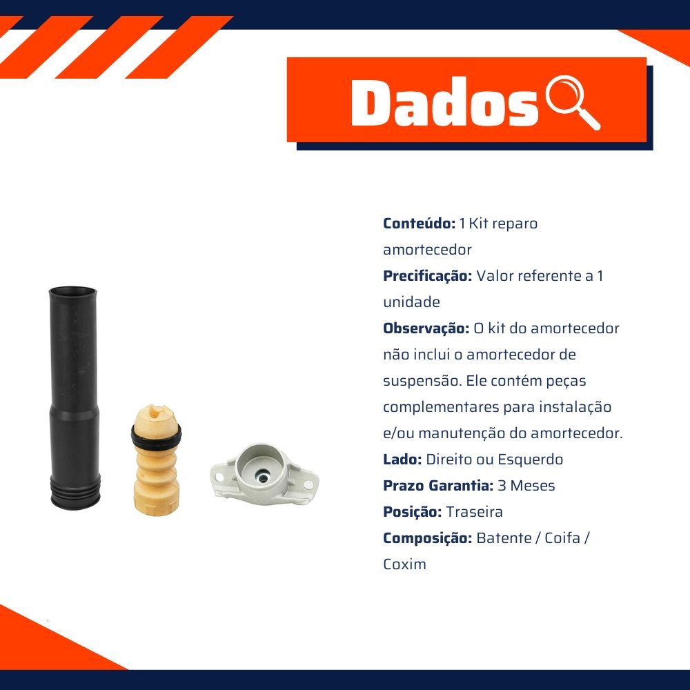 Kit Reparo Amortecedor Traseiro Direito Ou Esquerdo - Cofap - TKC01117